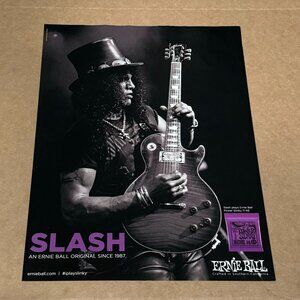 Slash of Guns N' Roses - Ernie Ball - 2015 Print Advertisement